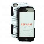 Wholesale iPhone 5C Mesh Hybrid Case (White - Black)